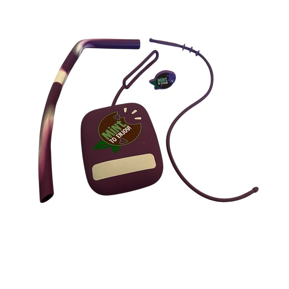 Mint to Enjoy Purple Reusable Straw Accessory Set